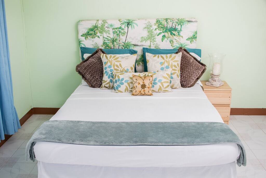 Queen sized bed in room two