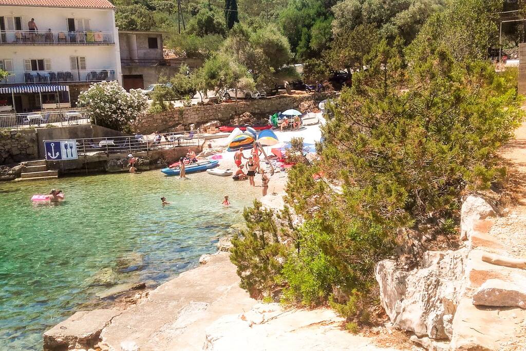 Beach in front of the house