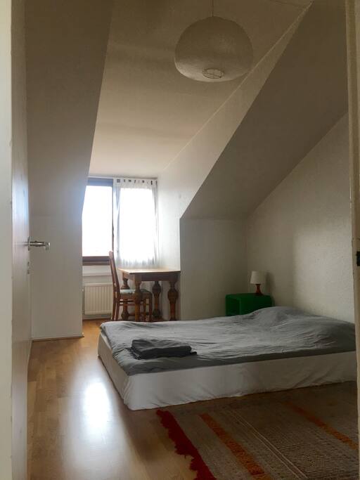 Bedroom facing courtyard