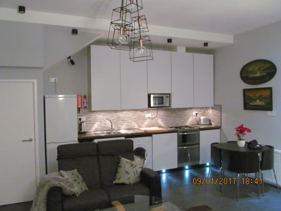 Open plan kitchen and dining with all mod cons