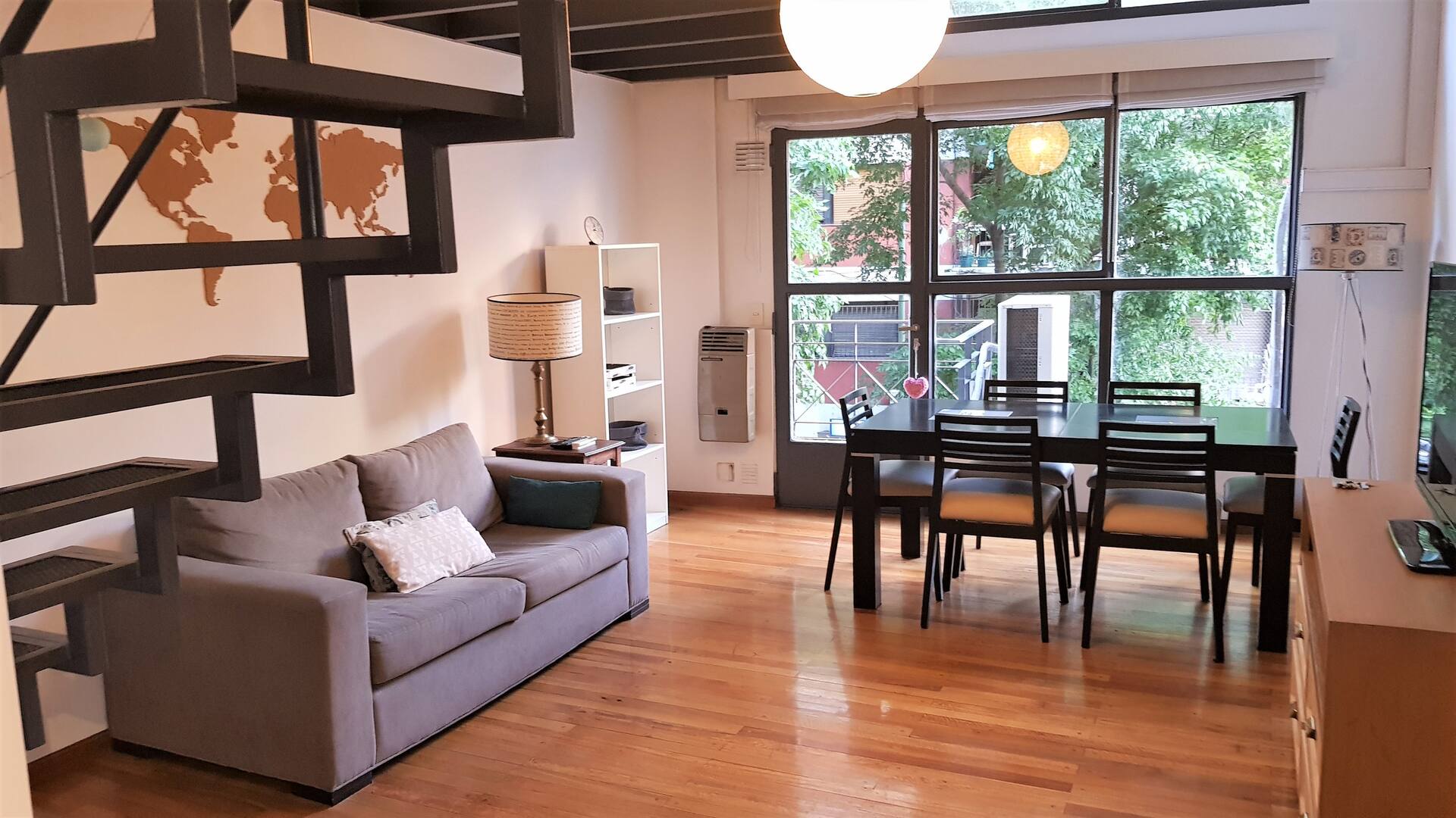 Apartamento duplex de 1 quarto em Palermo