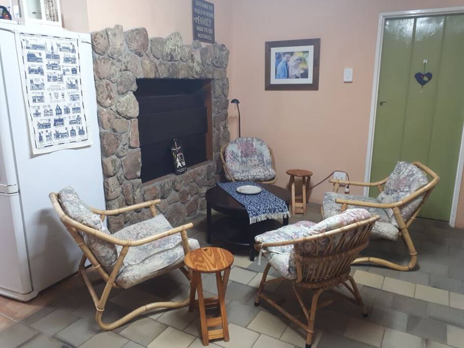 The lounge and inside braai area
