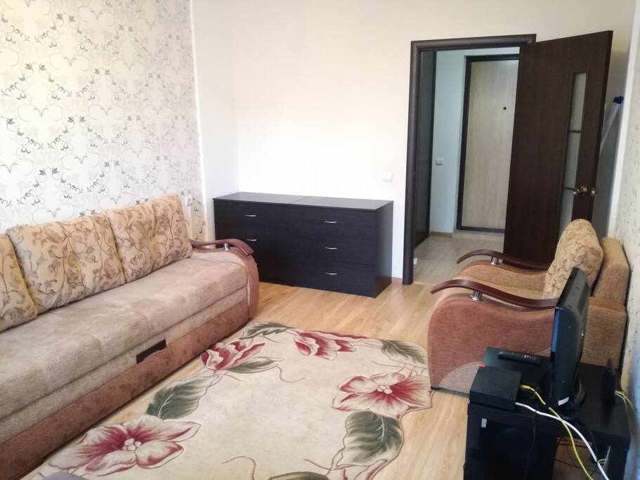 Cozy room with two sofa beds, TV with cable TV, Wi-Fi and a stereo system