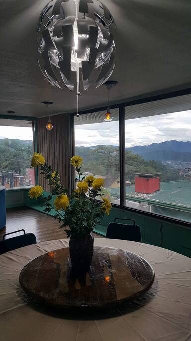 Soak up the breathtaking view from our panoramic glass window.
