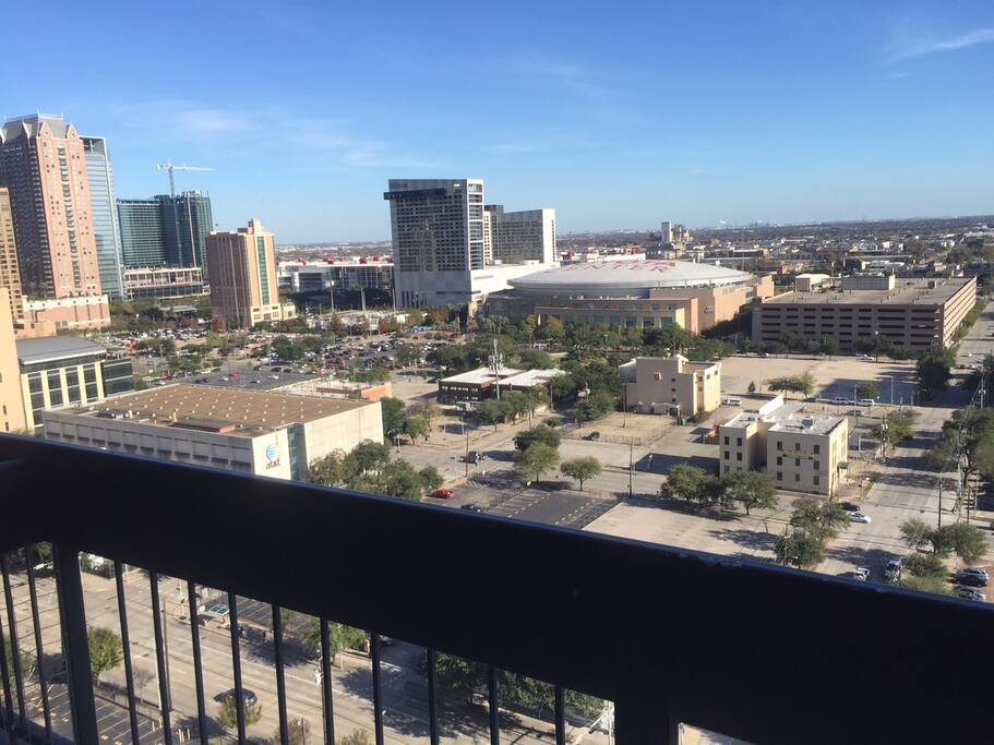 TOYOTA CENTER VIEW FROM BALCONY 21ST FLOOR