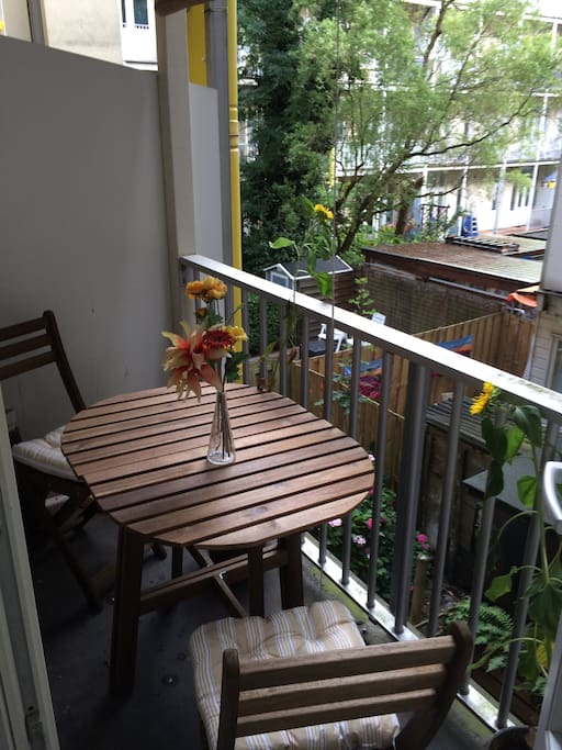 Spacious balcony backing off from the bedroom
