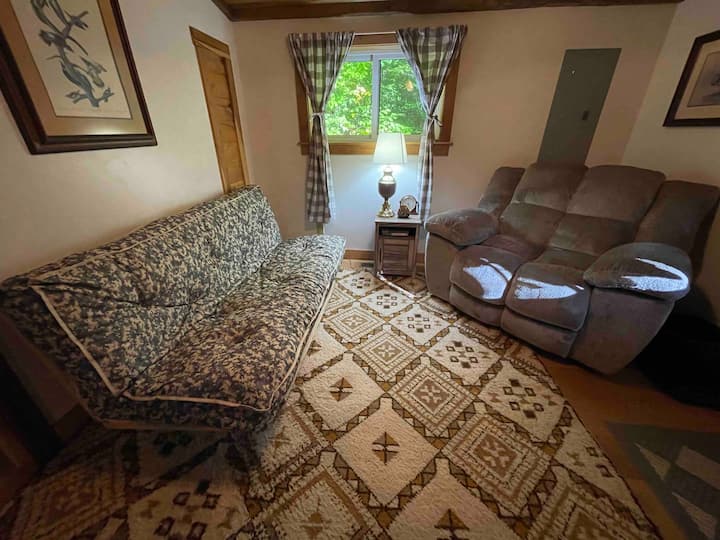 Futon i disponueshëm për vizitorët në këtë dhomë të dytë të ndenjjes. 