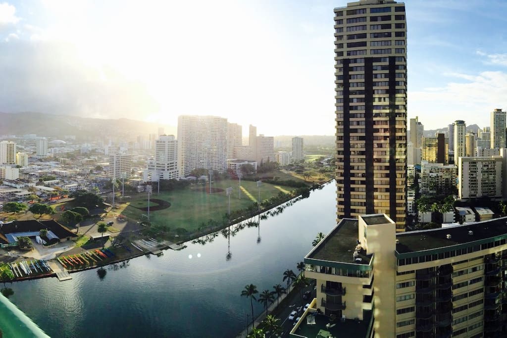Beautiful view from the unit's floor to ceiling windows.
