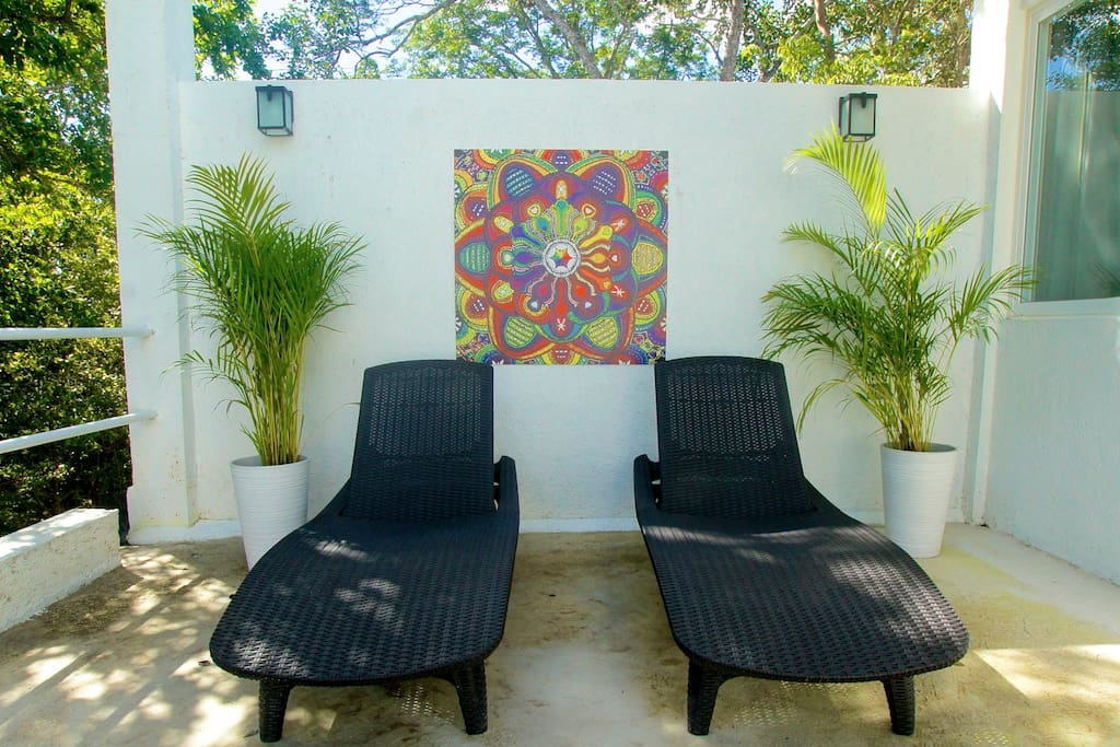 Outdoor lounges with jungle view