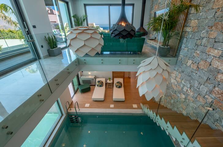 VIP Villa Lydia, indoor heated pool, seaview, cozy gallery image 2