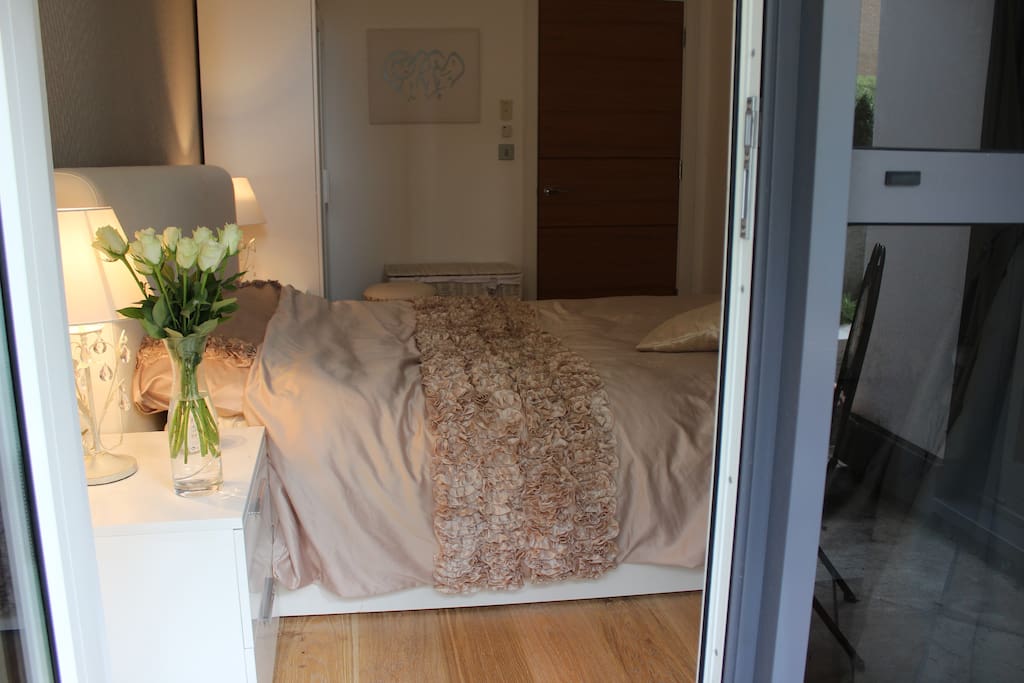 Double bedroom from private terrace