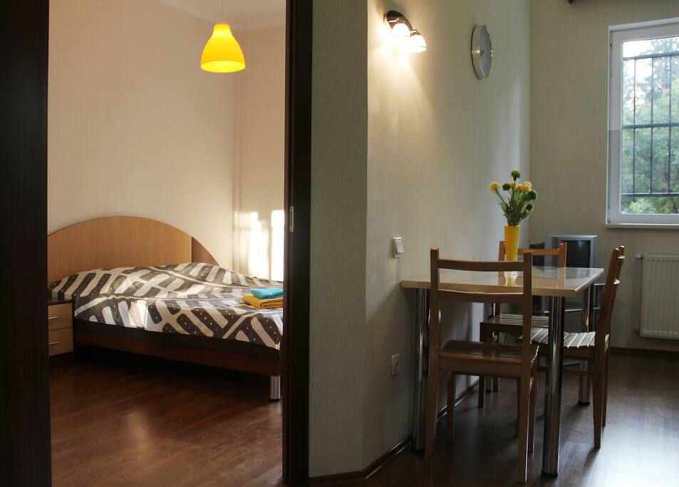 Dining area & bedroom