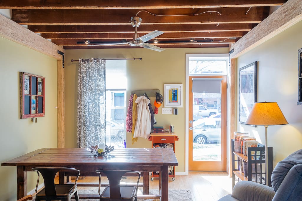 First floor: wonderful dining area for meals or for a workspace.