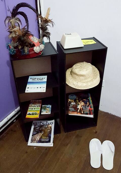 Electric fan, night light, travel magazines are available for you to use :)