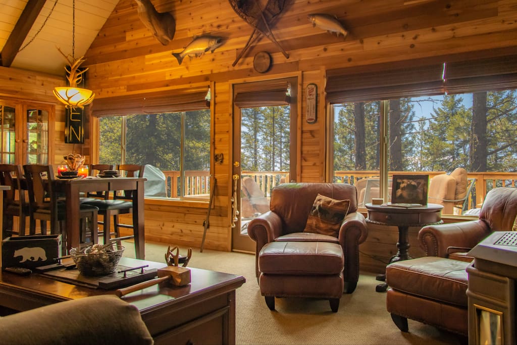Enjoy the view while still inside the main floor living and dining room