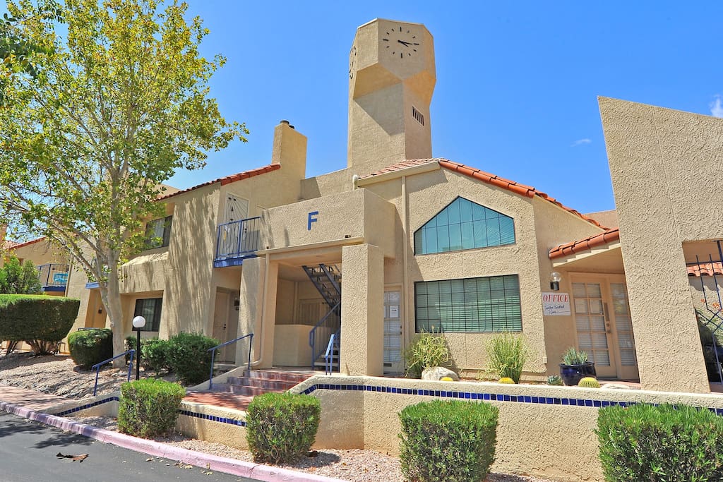 Well maintained complex with lush mature vegetation.