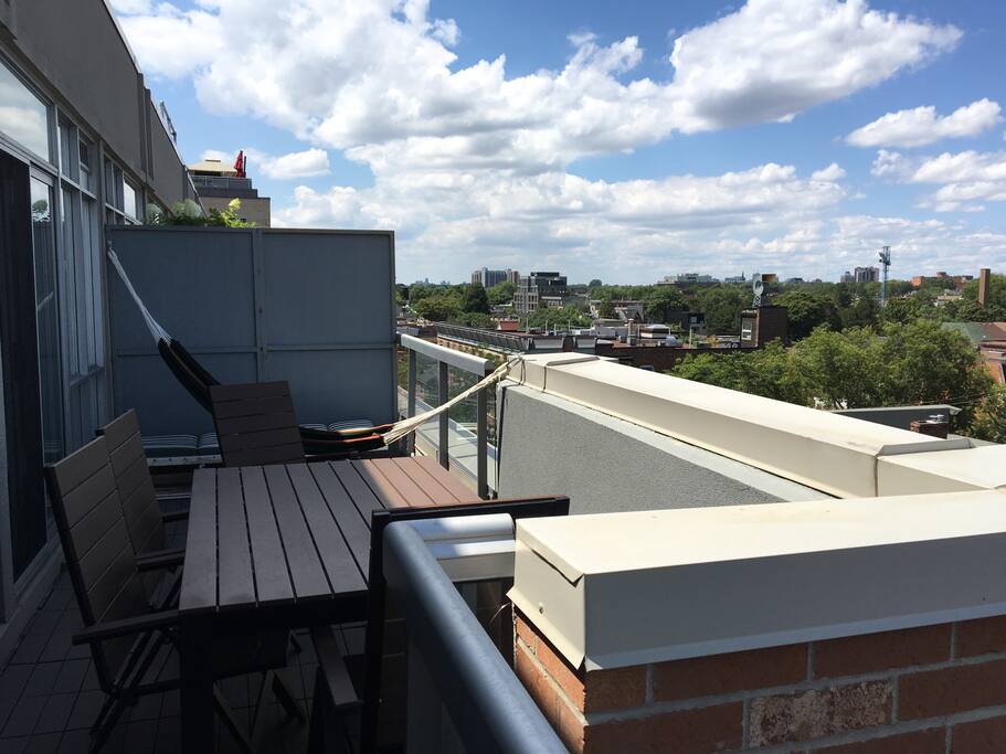 Terrace include patio table and chairs, hammock