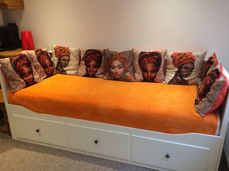 Sofa bed in the lounge area