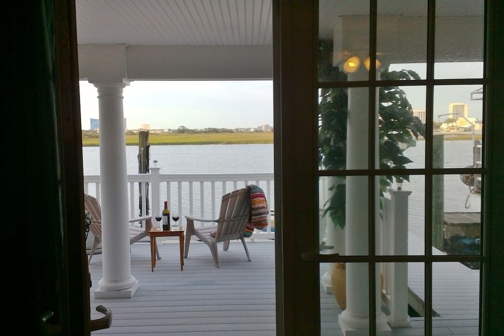Private deck overlooking the water.