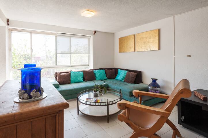 Coyoacan, alojamiento con baño privado. Agradable.