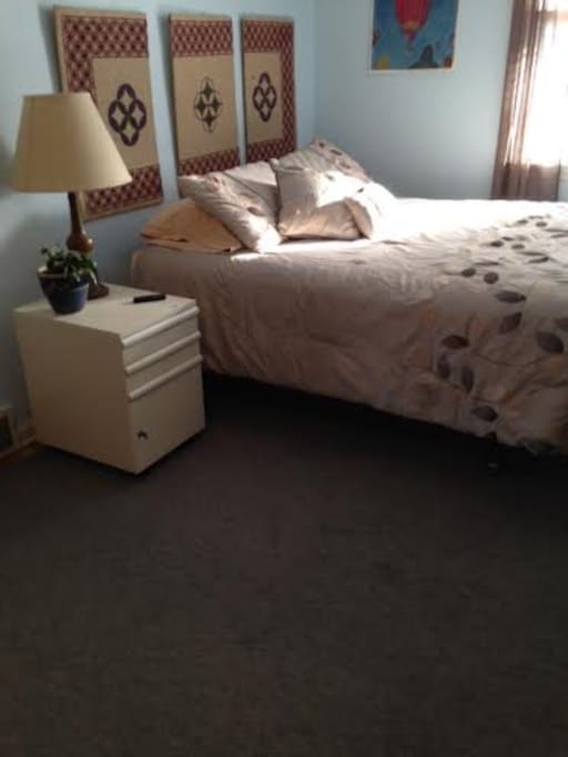 Comfy queen-sized bed