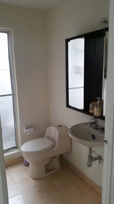 the shared bathroom