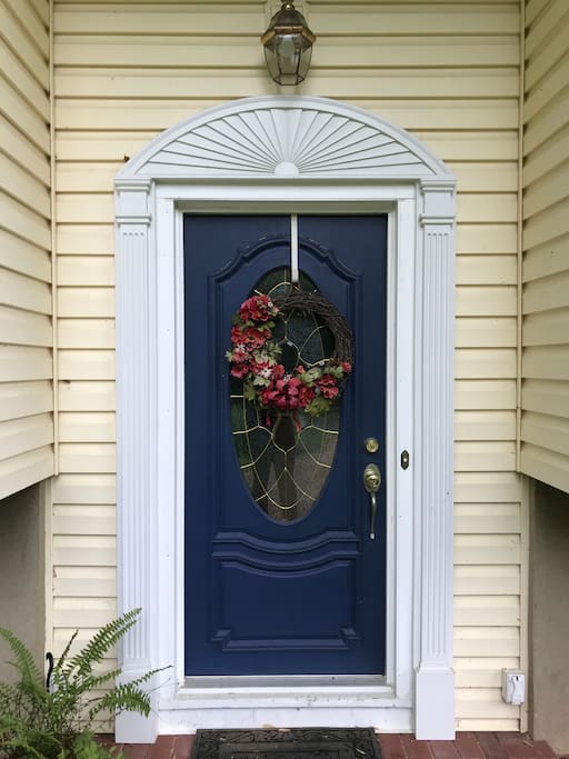 Front door, entrance to suite