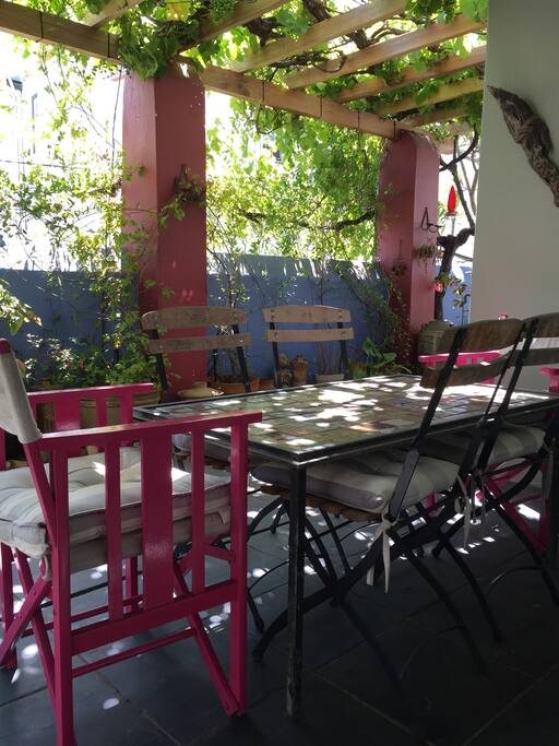 terrace under the ancient vine
