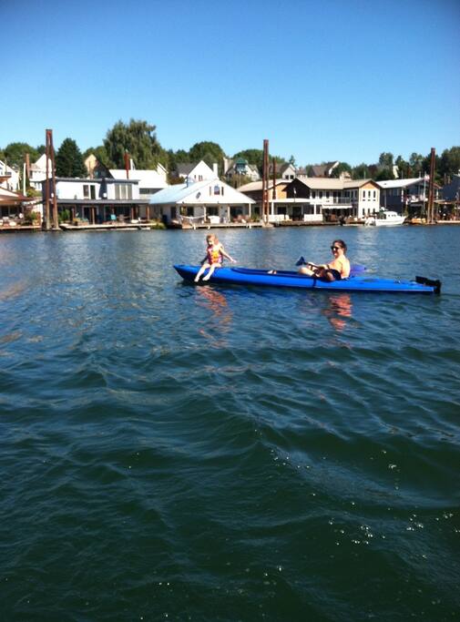 Kayak, boat, stand up paddle or swim out in the front of our moorage.