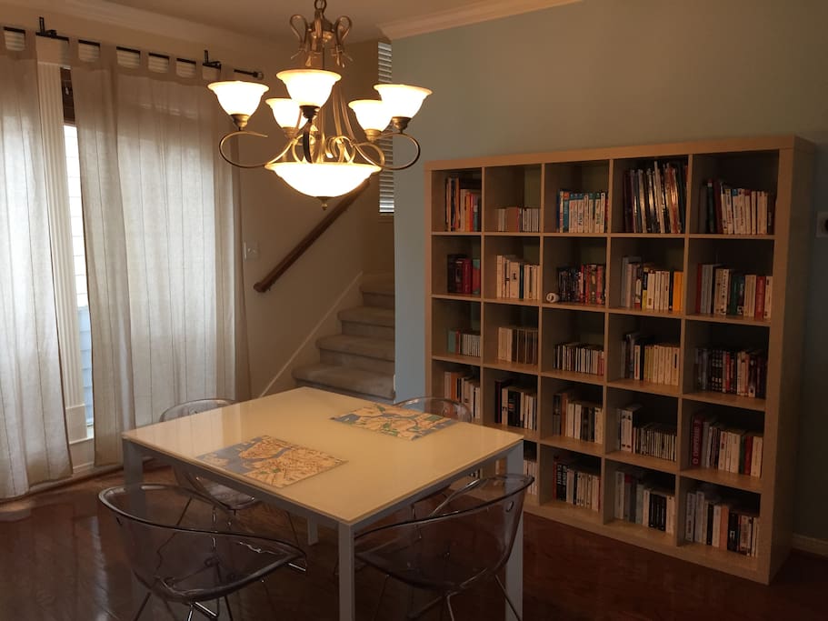 Dining area open to living room