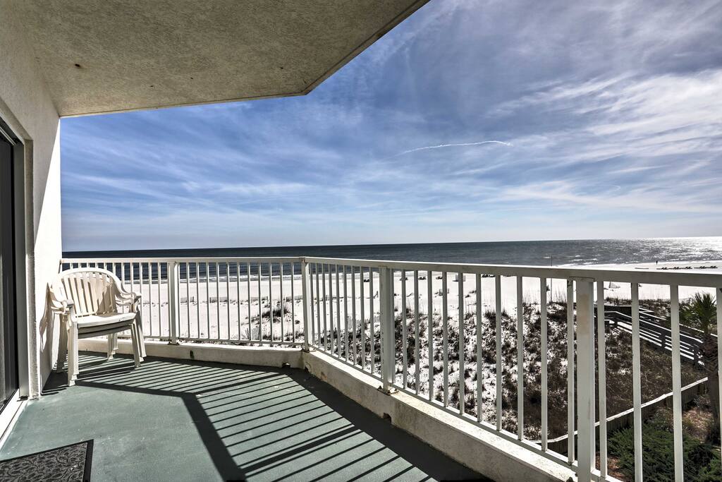 Enjoy incredible ocean views from the private balcony.