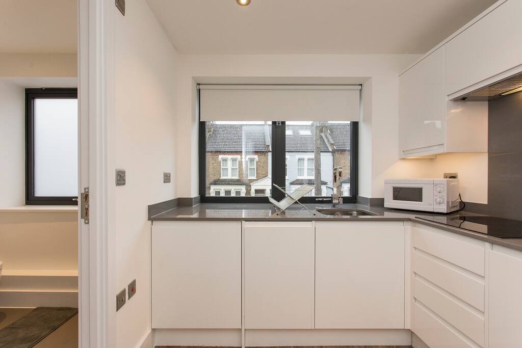 The main view of the kitchen