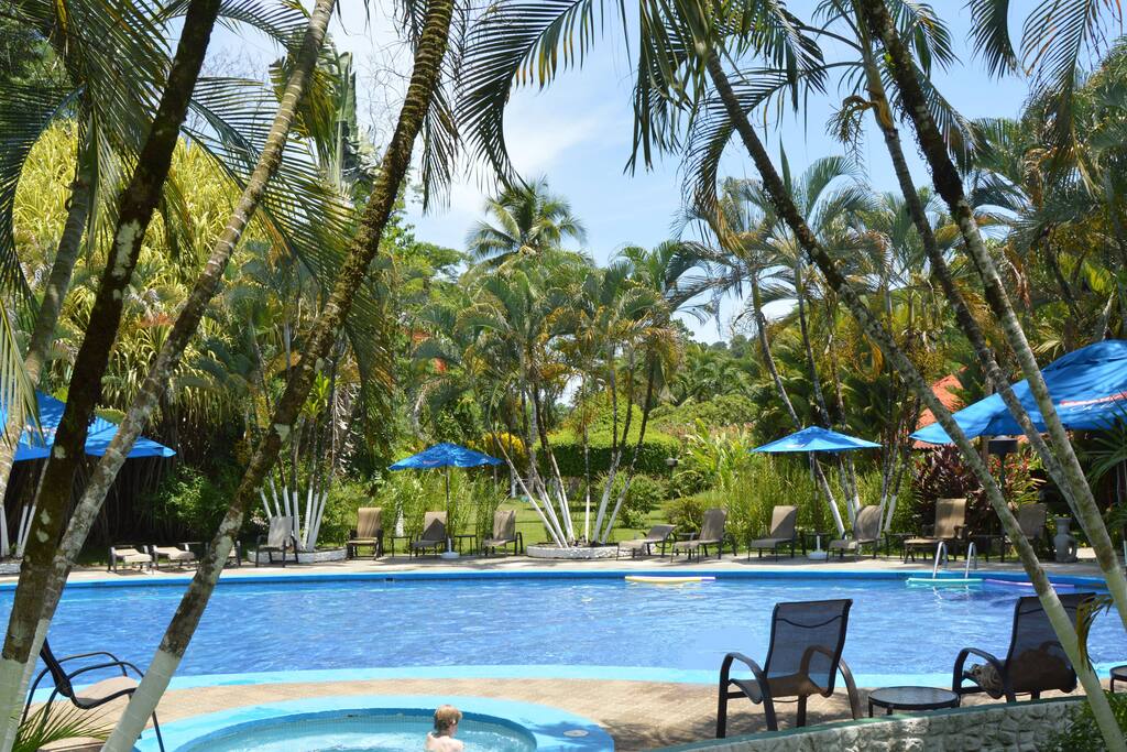 Large pool with a baby pool
