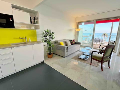 Top performing Airbnb: Panoramic Sea and Beach Studio/Free Parking in Menton