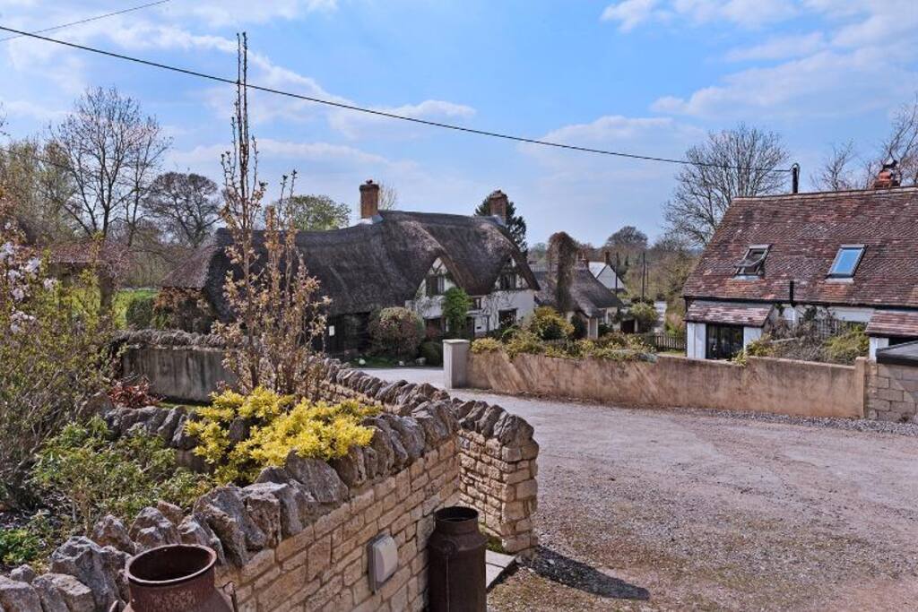 View from the front steps of the cottages