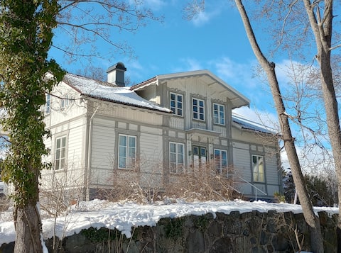 Villa by the lake close to the city.
