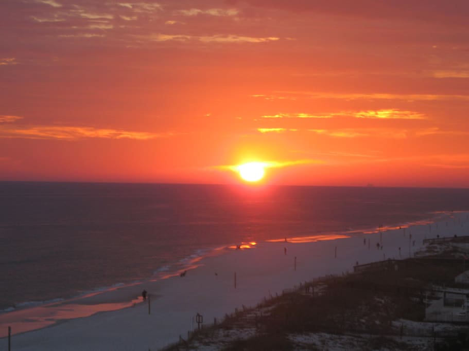 Sunset from the balcony!