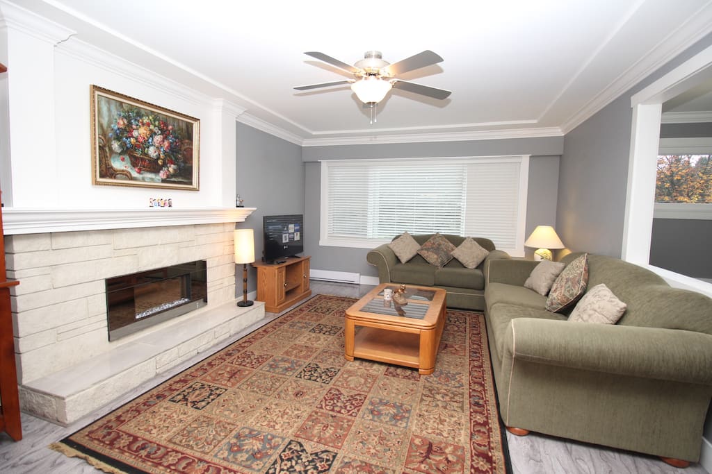 The warm and welcoming living room
