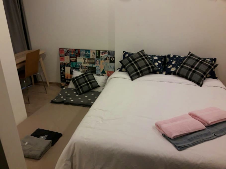 Mattress on floor for the third guest.