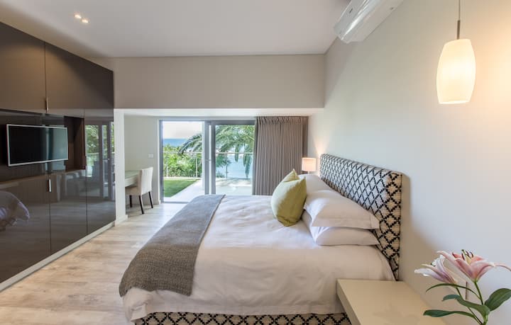 Bedroom 4 has a king size bed and ensuite bathroom 