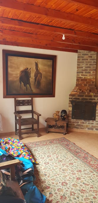 sala de estar-chimenea- tv