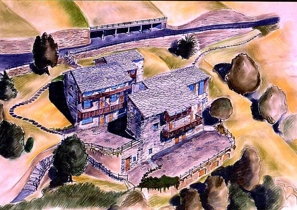 Prospettiva di progetto del recupero del villaggio