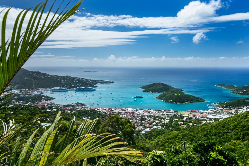 Located on a south-facing hillside overlooking Charlotte Amalie