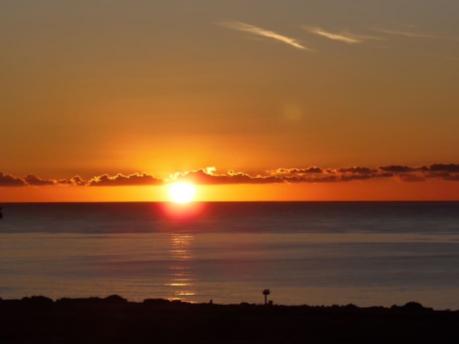 zonsopkomst vanaf balkon