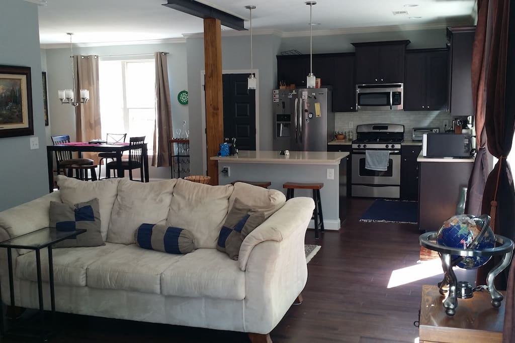 Living Room, Dining Room, Kitchen