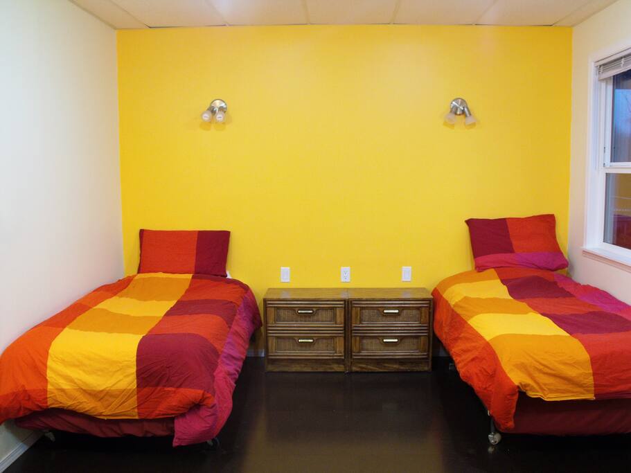 One of the hostel rooms