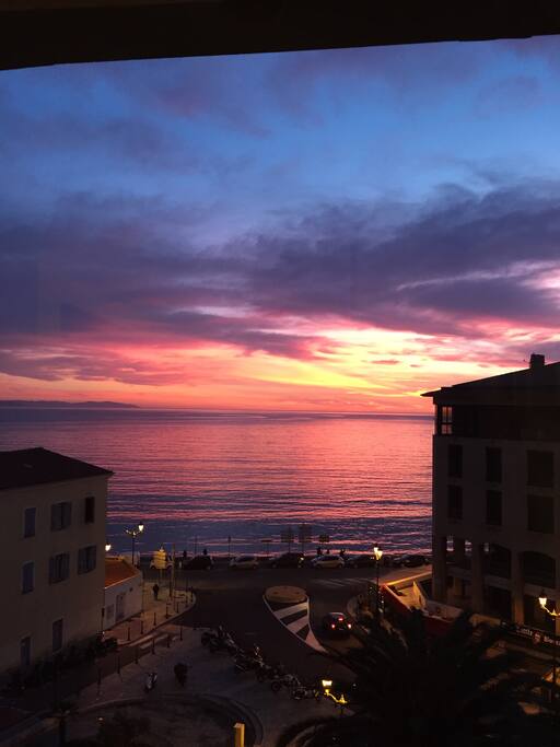 Coucher de soleil de l'appartement