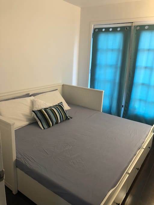 bedroom with a twin or king size bed