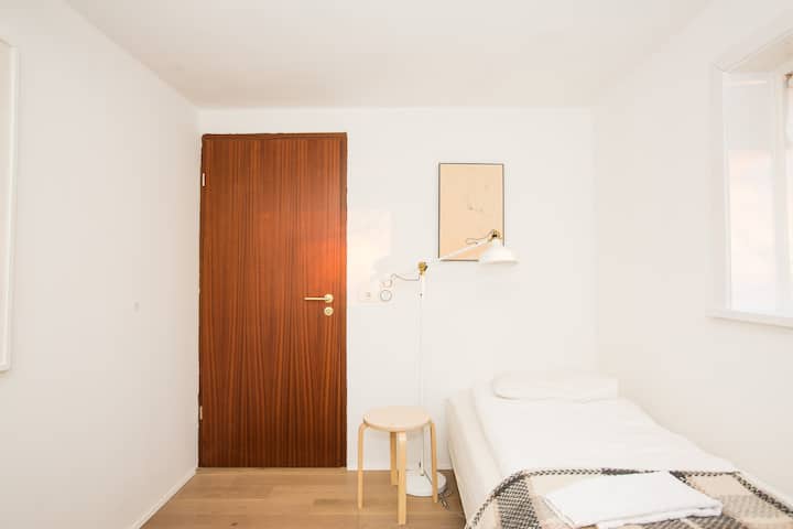 غرفة نوم في الطابق السفلي مع سرير بالحجم الكامل (سرير مفرد معروض على الصورة)