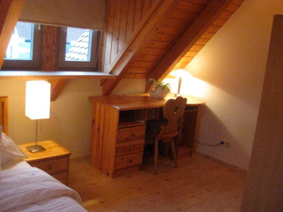 Bedroom with study area first floor